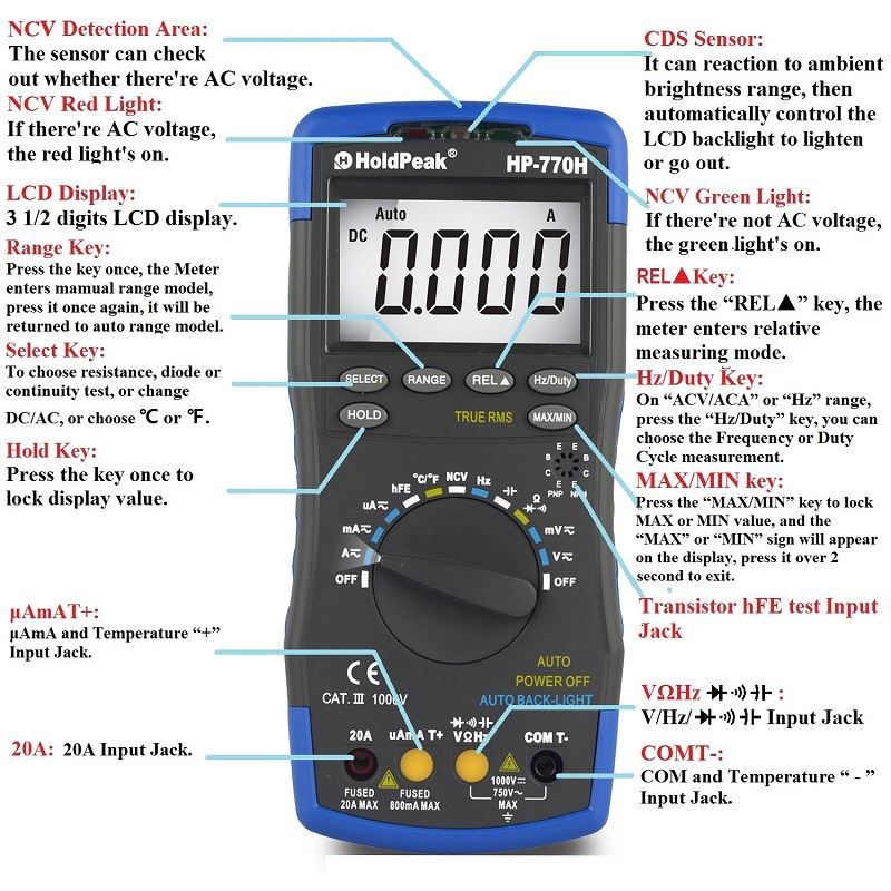 hp-770h-digital-multimeter|فروشگاه سنسوتک